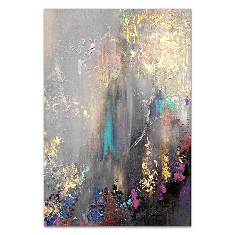 Obraz olejny ręcznie malowany  60x90cm Postać we mgle