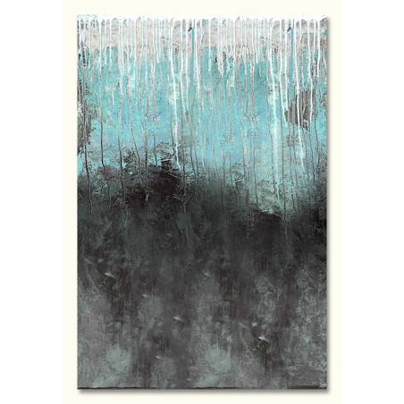  Obraz olejny ręcznie malowany 60x90cm Biały deszcz