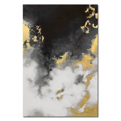  Obraz olejny ręcznie malowany 60x90cm Szara piana