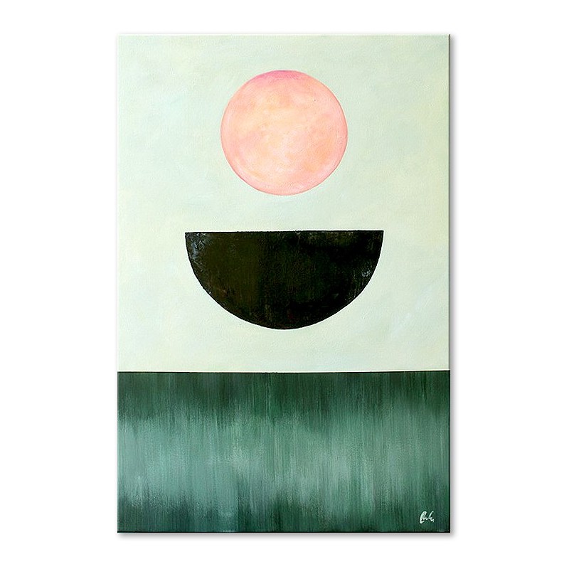  Obraz olejny ręcznie malowany 60x90cm Różowa gwiazda