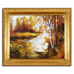  Obraz olejny ręcznie malowany Pejzaż 53x63cm