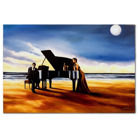  Obraz malowany Ron di Scence Serenada Księżycowa 60x90cm