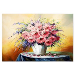 Obraz malowany Czerwone maki w wazonie 60x90cm