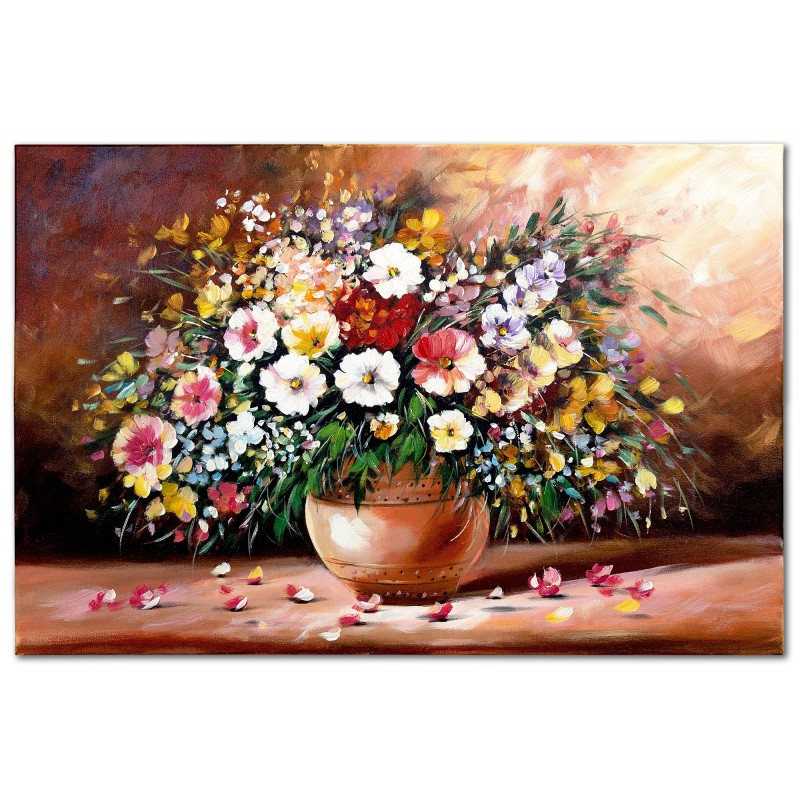  Obraz malowany Polne kwiaty w wazonie 60x90cm