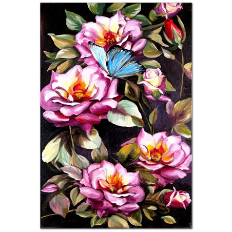  Obraz olejny ręcznie malowany Kwiaty 60x90cm