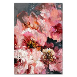  Obraz olejny ręcznie malowany 60x90cm Różowe róże