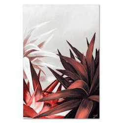  Obraz olejny ręcznie malowany 60x90cm Różowy Aloes