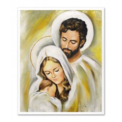  Obraz Świętej Rodziny na ślub 43x53 cm malowany na płótnie olejny