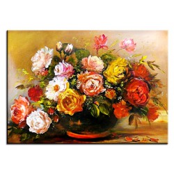 Obraz olejny ręcznie malowany 60x90cm Bukiet dla babci