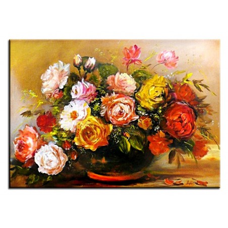  Obraz olejny ręcznie malowany 60x90cm Bukiet dla babci