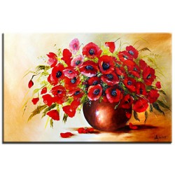  Obraz olejny ręcznie malowany Kwiaty 60x90cm
