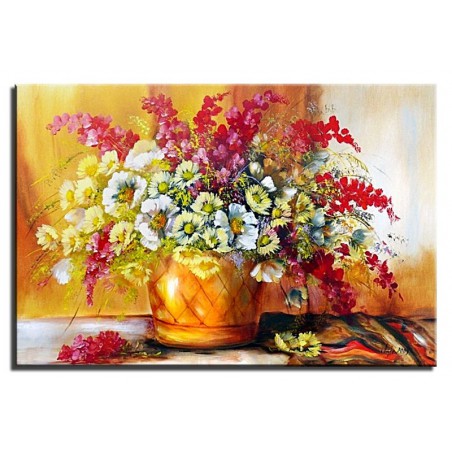  Obraz olejny ręcznie malowany Kwiaty 60x90cm