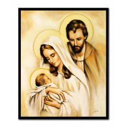  Obraz Świętej Rodziny na ślub 43x53 cm obraz olejny na płótnie w ramie