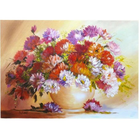  Obraz olejny ręcznie malowany Kwiaty 60x90cm