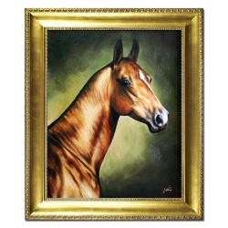  Obraz olejny ręcznie malowany 53x64cm Konie