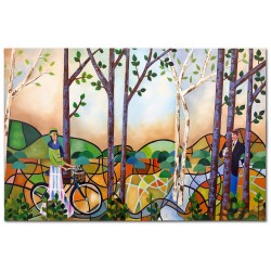  Obraz malowany Alejka zakochanych 60x90cm