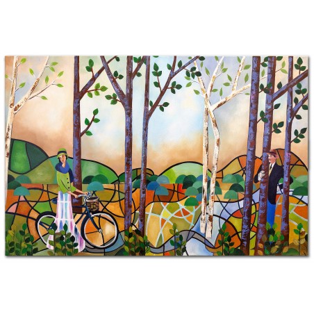  Obraz malowany Alejka zakochanych 60x90cm