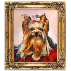  Obraz olejny ręcznie malowany 53x63cm Pies