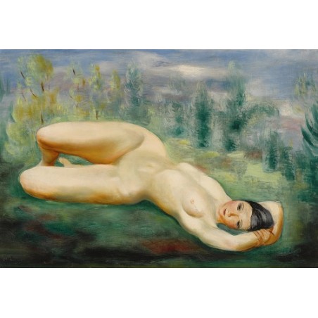  Obraz na płótnie 50x35cm Moïse Kisling Akt w trawie