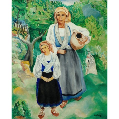  Obraz na płótnie 50x60cm Moïse Kisling Chłopki w tradycyjnych strojach