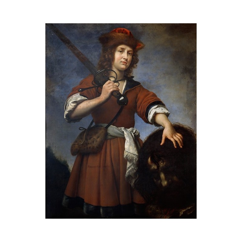  Obraz na płótnie 50x60cm Carlo Dolci Dawid z głową Goliata