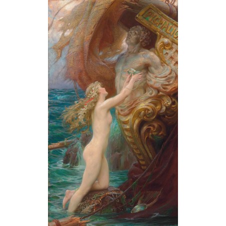  Obraz na płótnie 50x90cm Herbert James Draper Idylla z głębin morskich