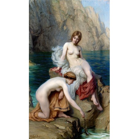  Obraz na płótnie 50x80cm Herbert James Draper Nad letnimi morzami
