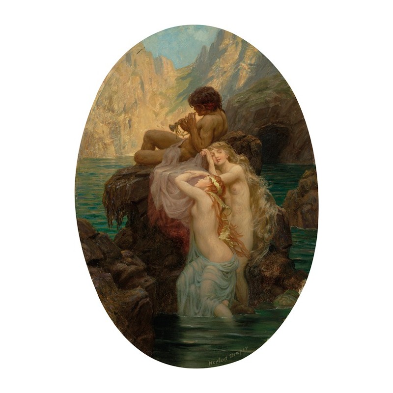  Obraz na płótnie 50x70cm Herbert James Draper Melodie morza