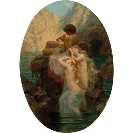  Obraz na płótnie 50x70cm Herbert James Draper Melodie morza