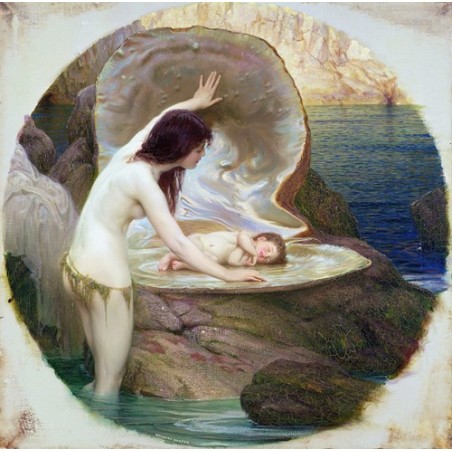  Obraz na płótnie 50x50cm Herbert James Draper Wodne dziecko