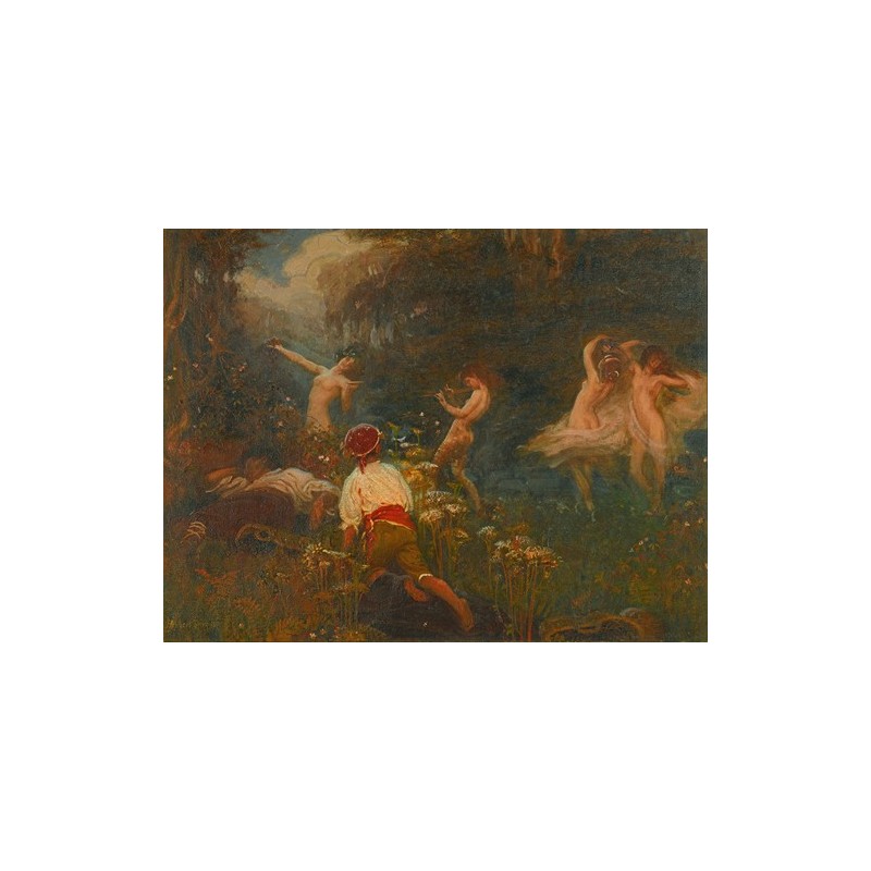 Obraz na płótnie 50x35cm Herbert James Draper Pierwszy szkic do Poranka winobrania