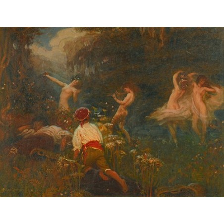  Obraz na płótnie 50x35cm Herbert James Draper Pierwszy szkic do Poranka winobrania