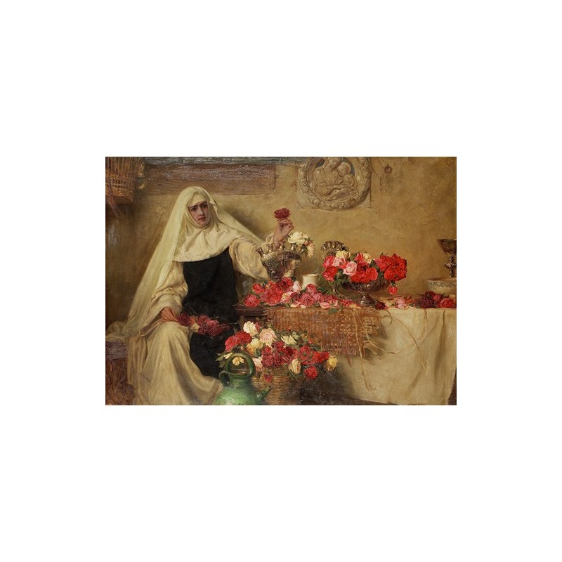  Obraz na płótnie 50x35cm Herbert James Draper Na dzień św Doroty