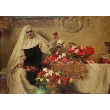  Obraz na płótnie 50x35cm Herbert James Draper Na dzień św Doroty