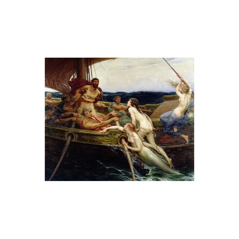  Obraz na płótnie 50x40cm Herbert James Draper Odyseusz i Syreny