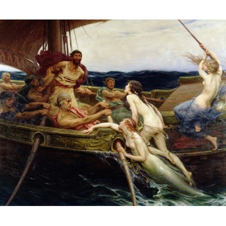  Obraz na płótnie 50x40cm Herbert James Draper Odyseusz i Syreny