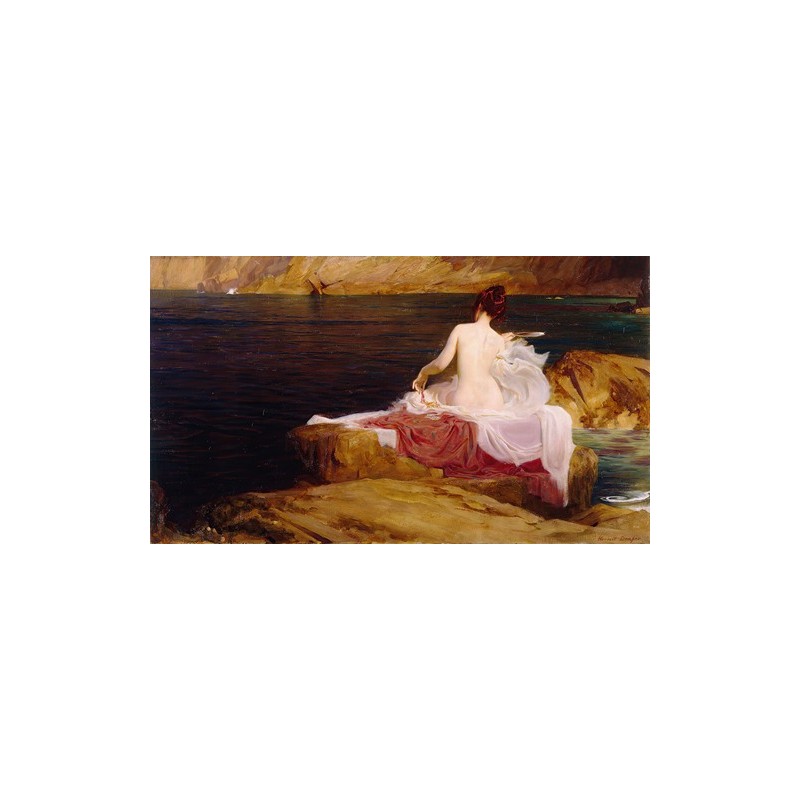  Obraz na płótnie 50x30cm Herbert James Draper Wyspa Kalipso