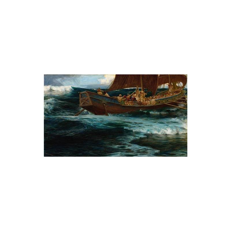  Obraz na płótnie 50x25cm Herbert James Draper Gniew Boga morza