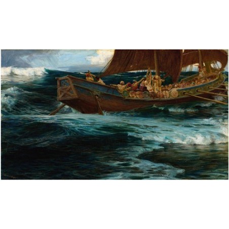  Obraz na płótnie 50x25cm Herbert James Draper Gniew Boga morza