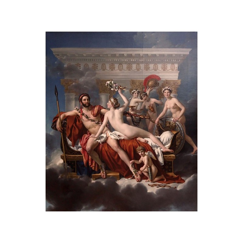  Obraz na płótnie 50x60cm Jacques Louis David Mars rozbrajany przez Wenus