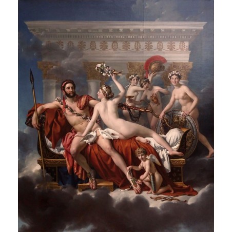  Obraz na płótnie 50x60cm Jacques Louis David Mars rozbrajany przez Wenus