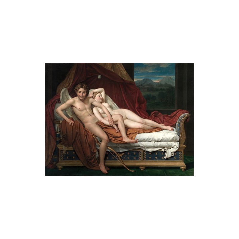  Obraz na płótnie 50x35cm Jacques Louis David Kupidyn i Psyche