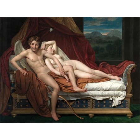  Obraz na płótnie 50x35cm Jacques Louis David Kupidyn i Psyche