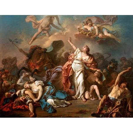  Obraz na płótnie 50x40cm Jacques Louis David Apollo i Diana atakujący dzieci Niobe