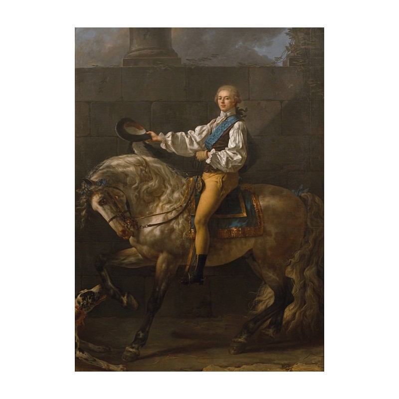  Obraz na płótnie 50x70cm Jacques Louis David Portret konny Stanisława Kostki Potockiego