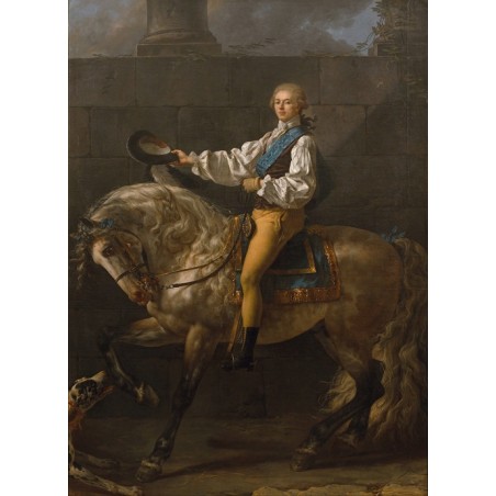  Obraz na płótnie 50x70cm Jacques Louis David Portret konny Stanisława Kostki Potockiego