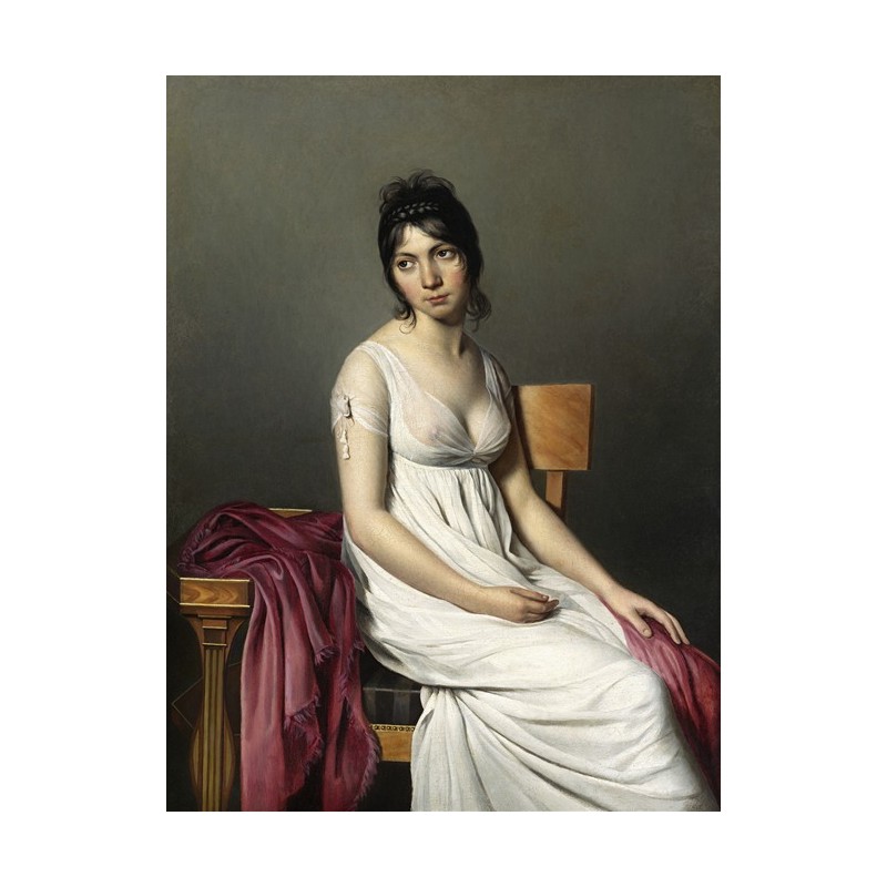 Obraz na płótnie 50x60cm Jacques Louis David Portret młodej kobiety w bieli