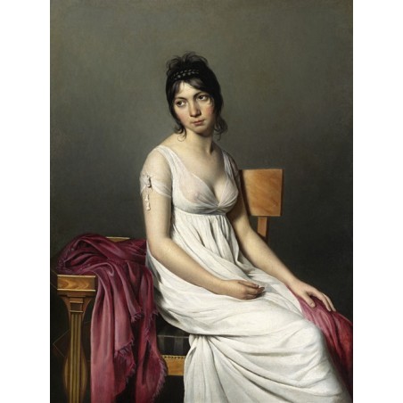  Obraz na płótnie 50x60cm Jacques Louis David Portret młodej kobiety w bieli