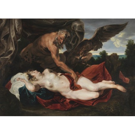  Obraz na płótnie 50x35cm Anthony van Dyck Jowisz i Antiope