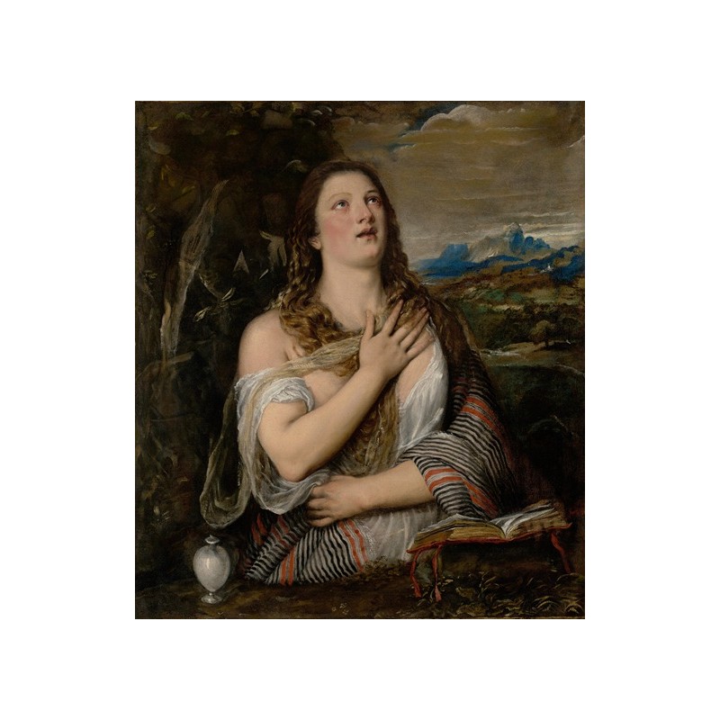  Obraz na płótnie 50x60cm Titian Pokutująca Magdalena